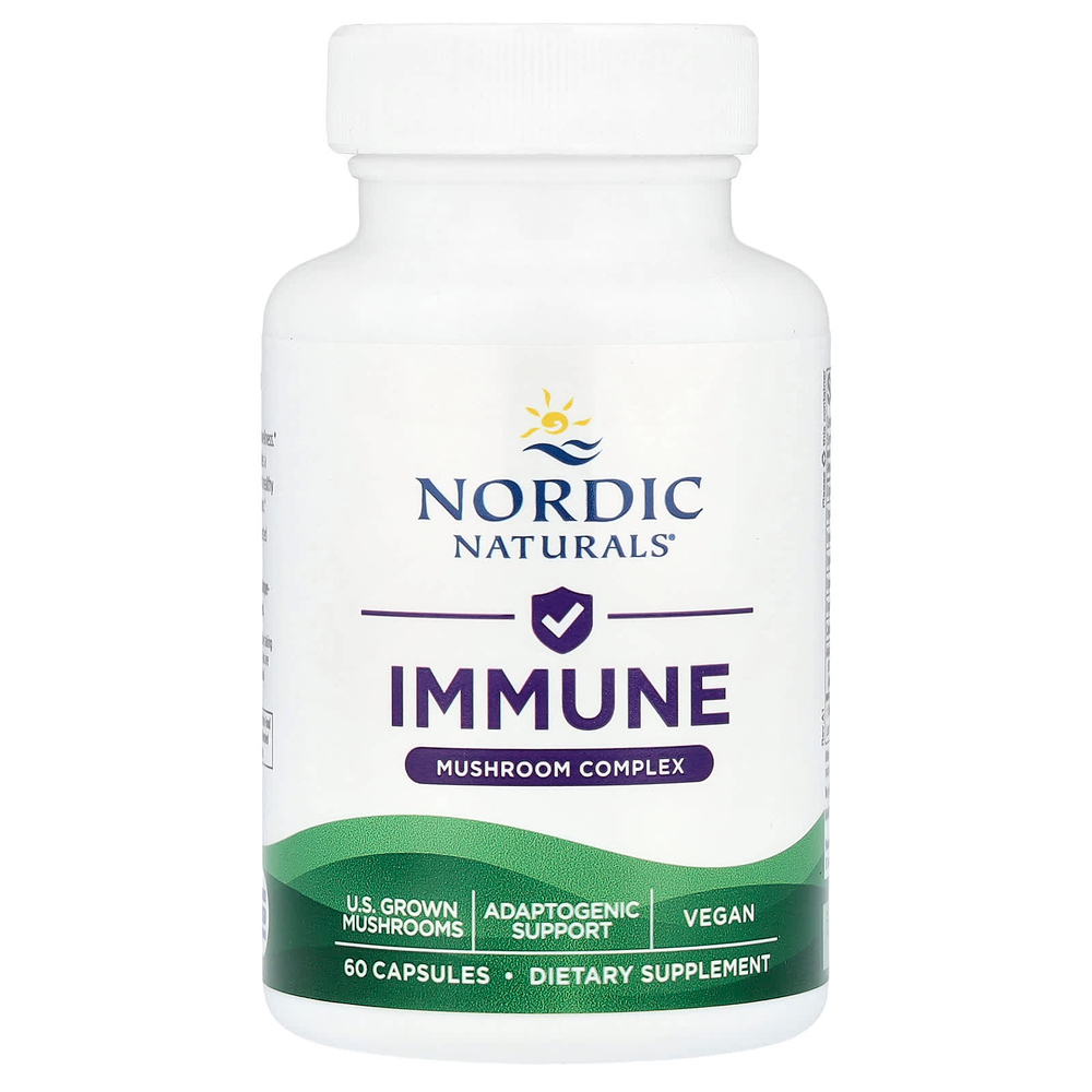 Nordic Naturals, Immune, грибной комплекс, 60 капсул
