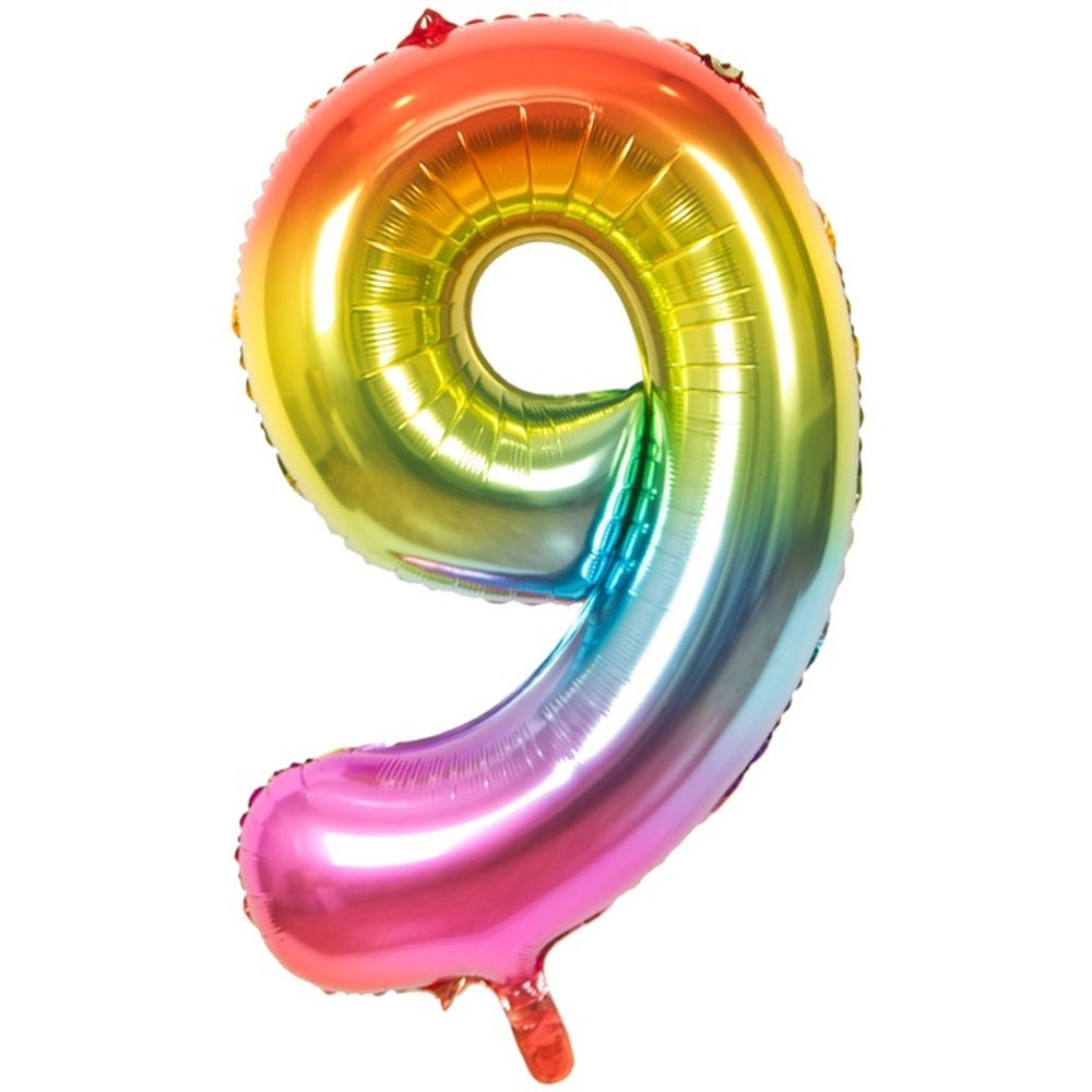 Фольгированные цифры в радужном цвете 102 см