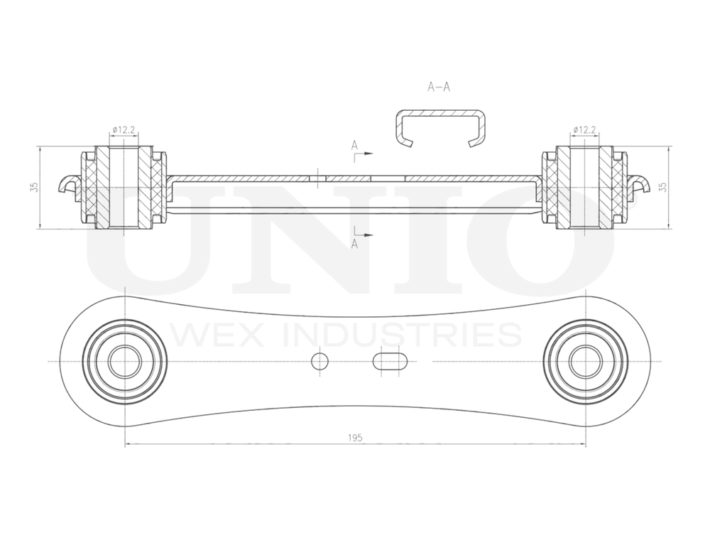 Рычаг подвески поперечный задний нижний UNIO SSP-50230