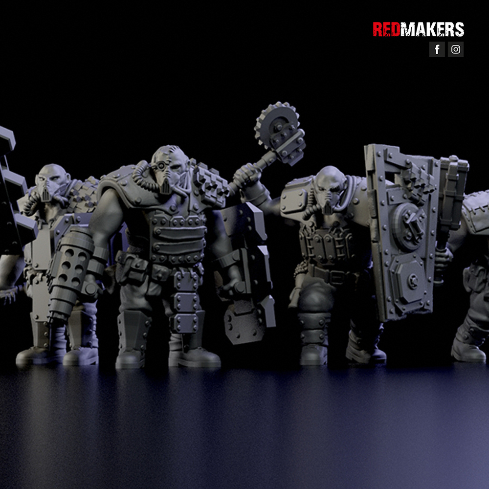 Squad of Abhuman Giants in heavy armor - Imperial Force