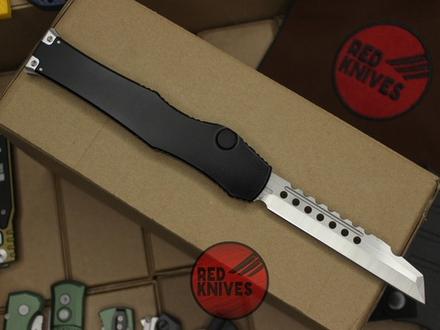 Нож Microtech Halo 6 W/E - черная рукоять , клинок сатин