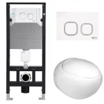 Унитаз с инсталляцией WeltWasser AMBERG 506 + JECKENBACH 004 GL-WT + AMBERG RD-WT