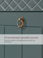 Обувница для прихожей, 91х42х40, Индра, с сиденьем, банкетка, МДФ, изумруд, Dipriz