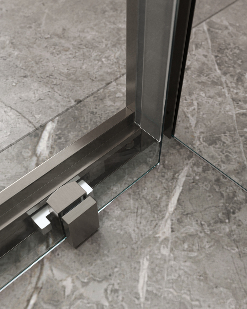 Душевой уголок Cezares MOLVENO-AH-11-150/90-C-GM-IV, 150х90х195, профиль оружейная сталь, прозрачное стекло