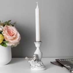 Подсвечник Птичка Терра левый Белый