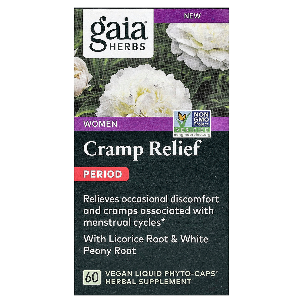 Gaia Herbs, средство для облегчения менструации для женщин, 60 веганских капсул Liquid Phyto-Caps®