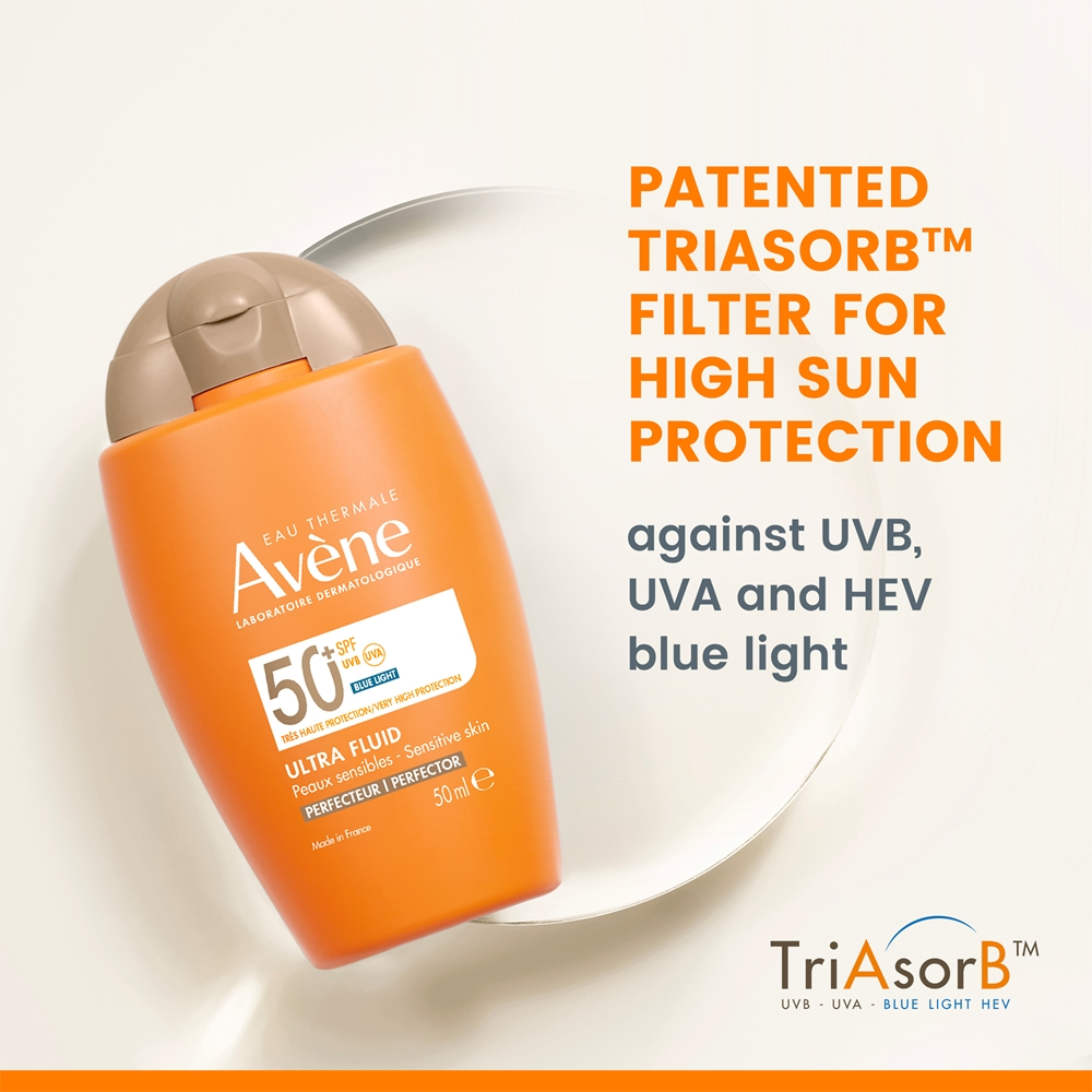 Avene Sun Ultra Fluid Perfector - Легкий тонизирующий флюид SPF 50+, 50 ml