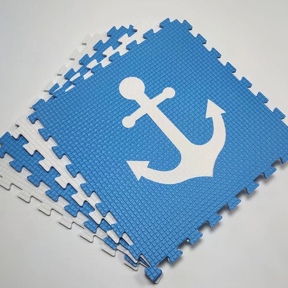 Мягкий пол "Моряк" 500x500x10 мм 45 шор