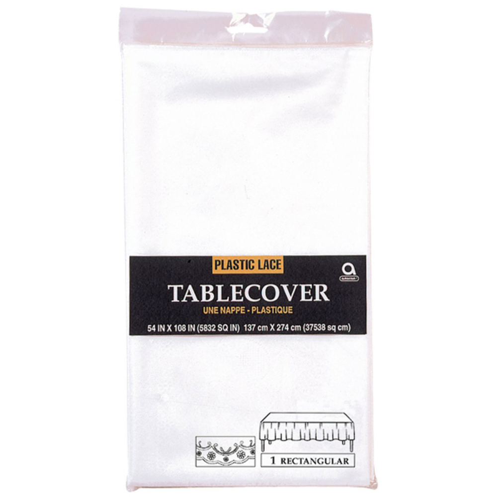 Скатерть п/э однотонная White (Белый) 1,4*2,75 м