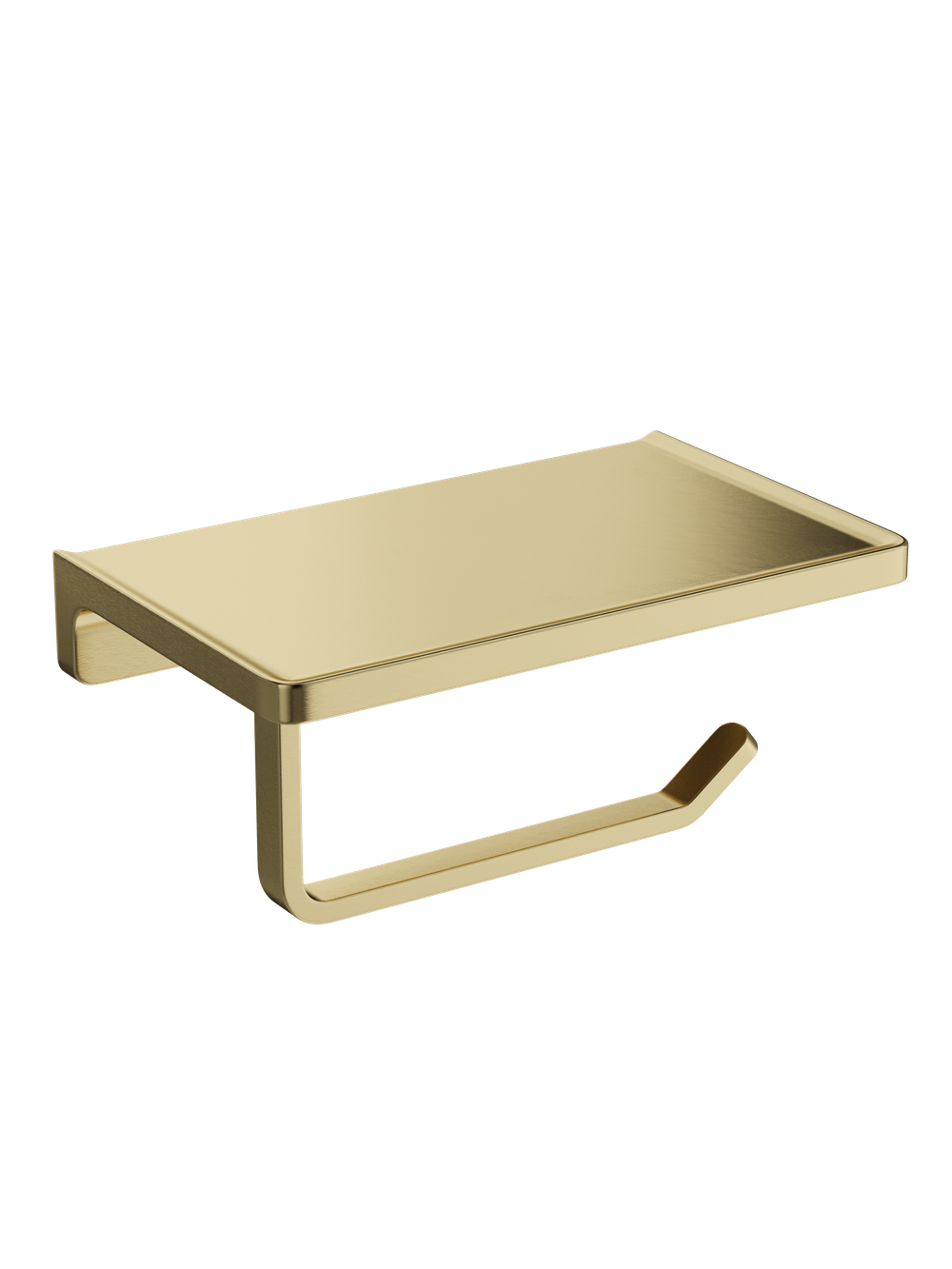 Держатель для туалетной бумаги STWORKI Эстерсунд S31345GM настенный, матовое золото, с полкой