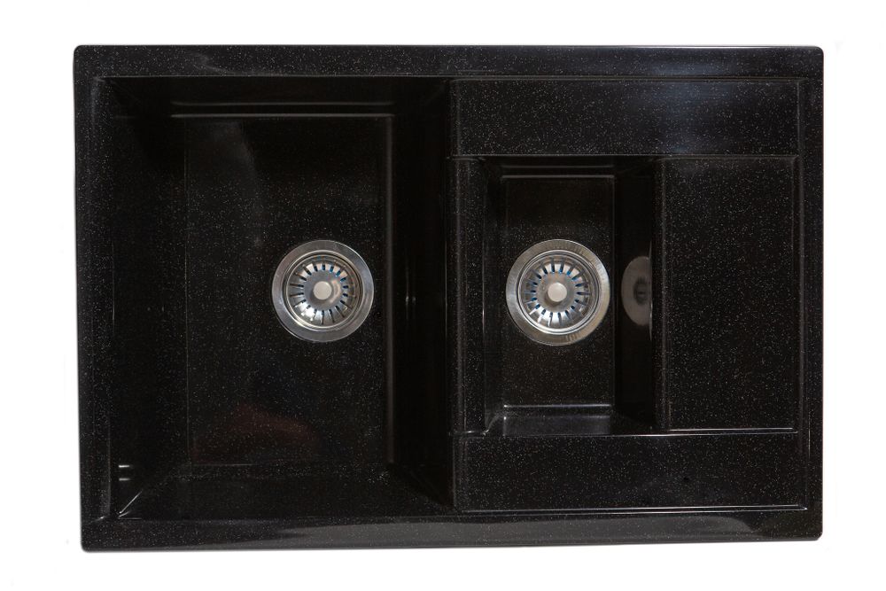Мойка каменная S-14 глянец (Sim Gran), Черный