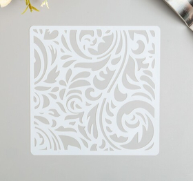 Трафарет пластик "Растительный узор" 15х15 см