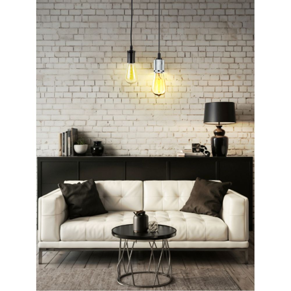 Светильник подвесной ЭРА PL13 E27 - 8 CH под лампу E27 хром