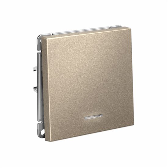 Выключатель 1-кл. ArtGallery 10AX с подсветкой быстрозажим. клем. механизм шампань SE GAL000513S