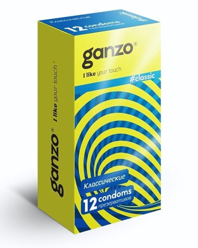 Классические презервативы с обильной смазкой Ganzo Classic - 12 шт.