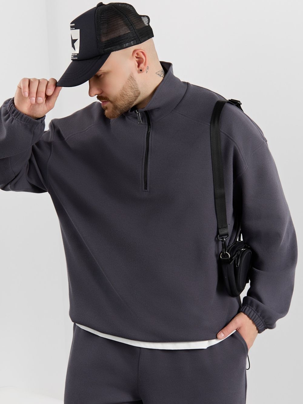 Толстовка мужская Интер-1 Виотекс ГРАФИТОВЫЙ