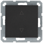 Выключатель одноклавишный для штор 10A 250V~ с накладкой, цвет Антрацит
