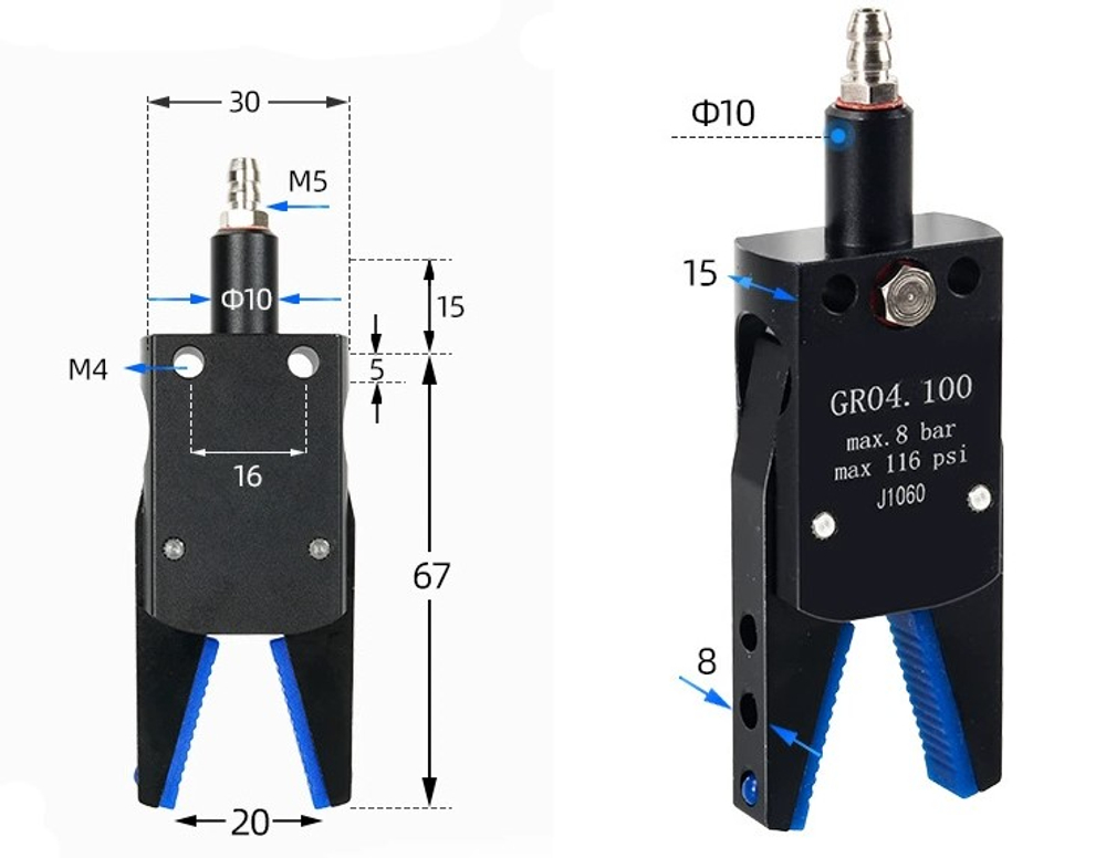 mini-A J1060AP – Мини захват литника