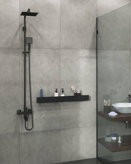 Полка-органайзер с тремя секциями Loco 80 (нерж. черный)