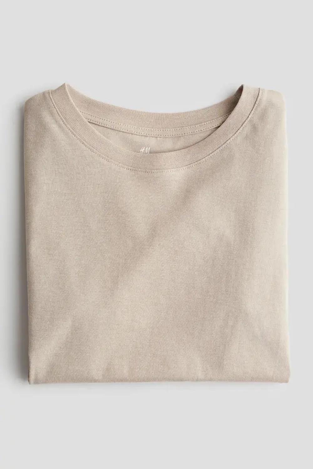 H&M Хлопковая футболка, песочный