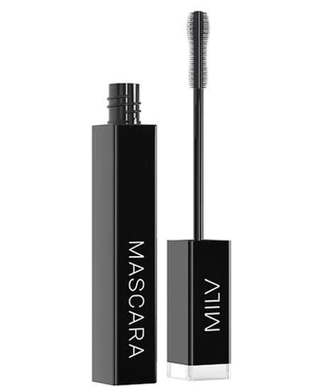 Milv Тушь для ресниц ультрачёрная Тон 01, силиконовая грушевидная кисть, 15 мл