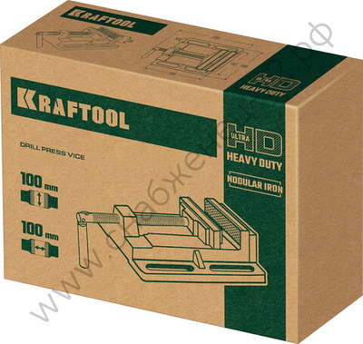 KRAFTOOL 100 мм, Станочные сверлильные тиски (32715-100)