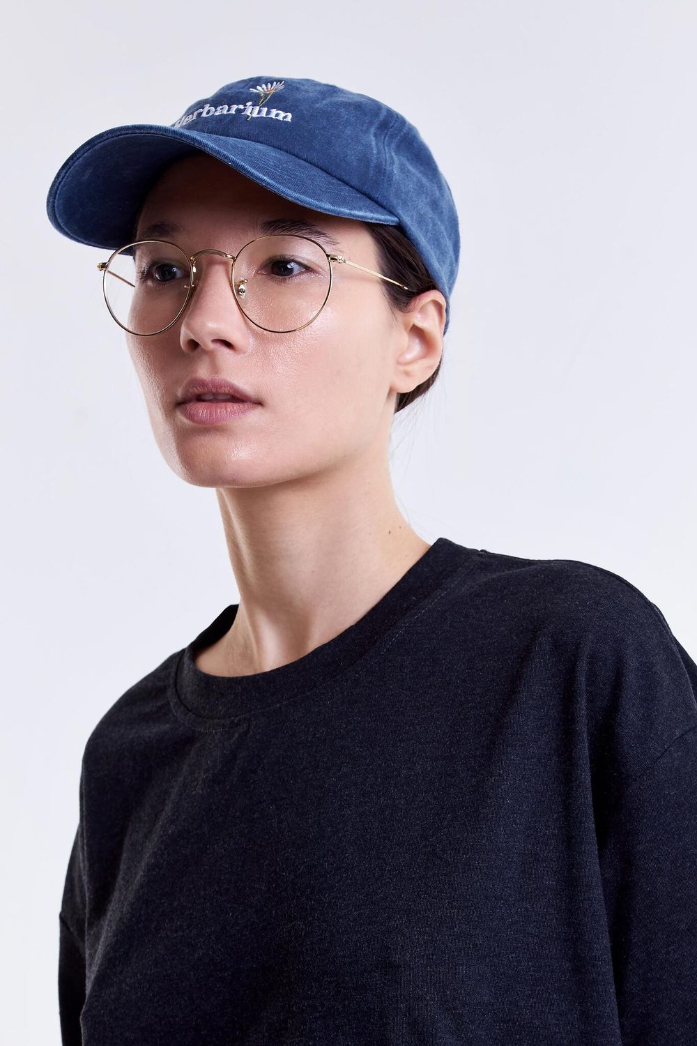 Кепка Гербарий Ромашка темно-синяя