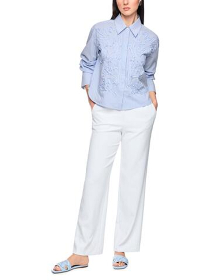 Marc Cain Рубашка в полоску с цветочным узором