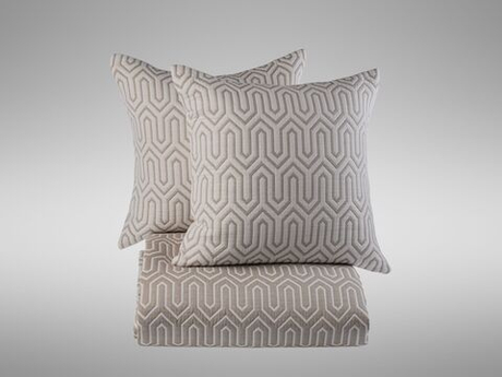 Покрывало 240х260 и 2 декоративные подушки 45х45 Claire Batiste Klee Greg бежевые