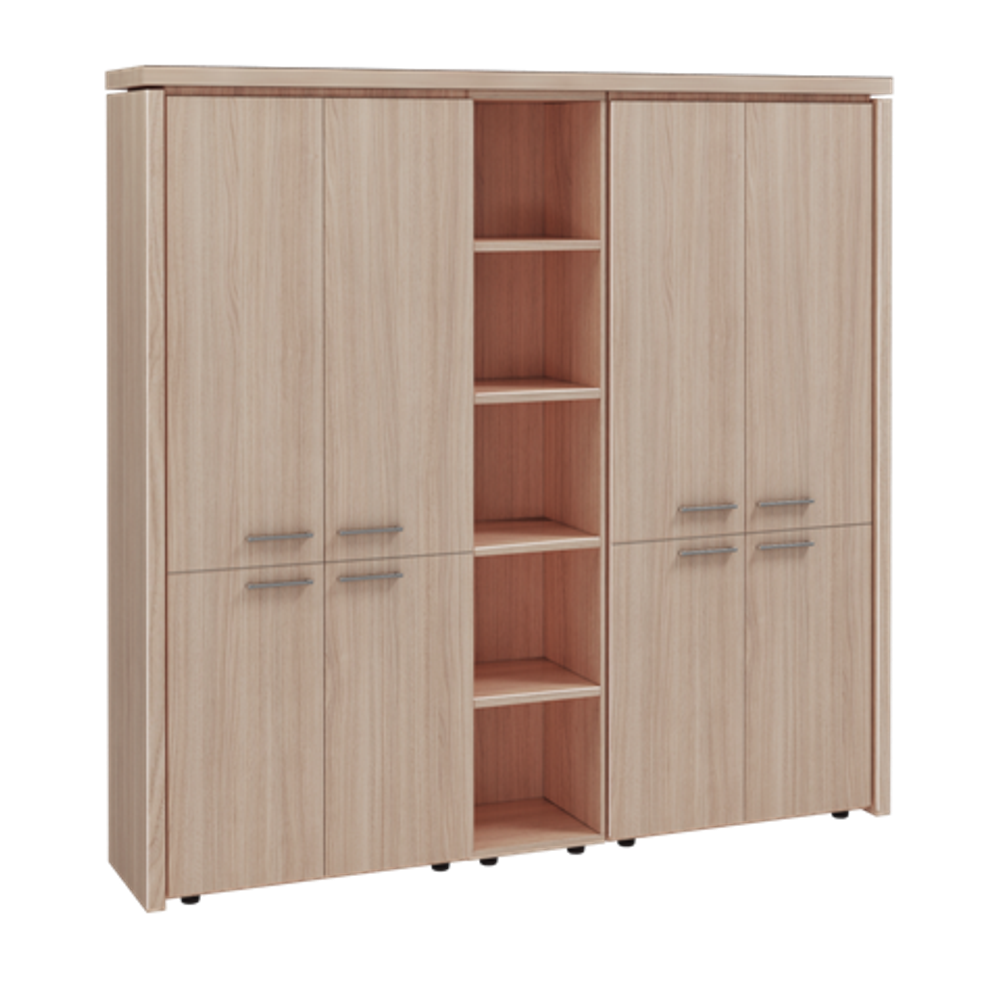 Комплект сдвоенных шкафов для документов со стеллажом ВЕКТОР