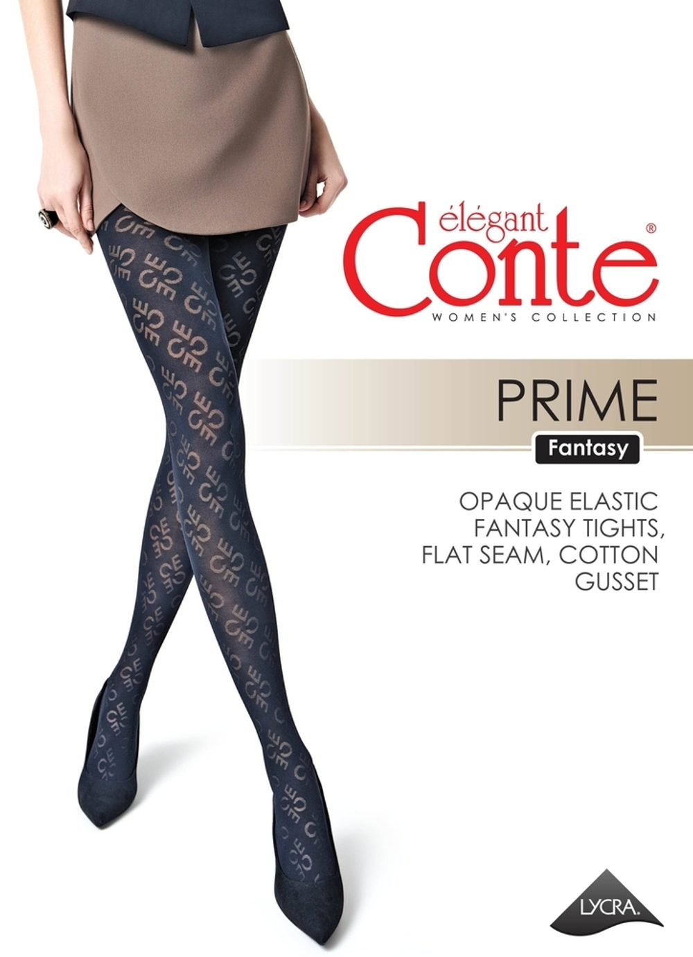 CONTE PRIME Колготки женские с отсылкой к логотипу бренда
