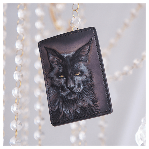 Кожаный картхолдер «Кысич»