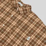 Рубашка One Two Cowboy Basic 8 в клетку коричневая