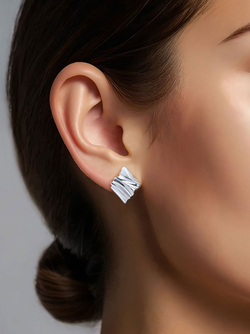 Серебряные серьги без камней 2101760-00245