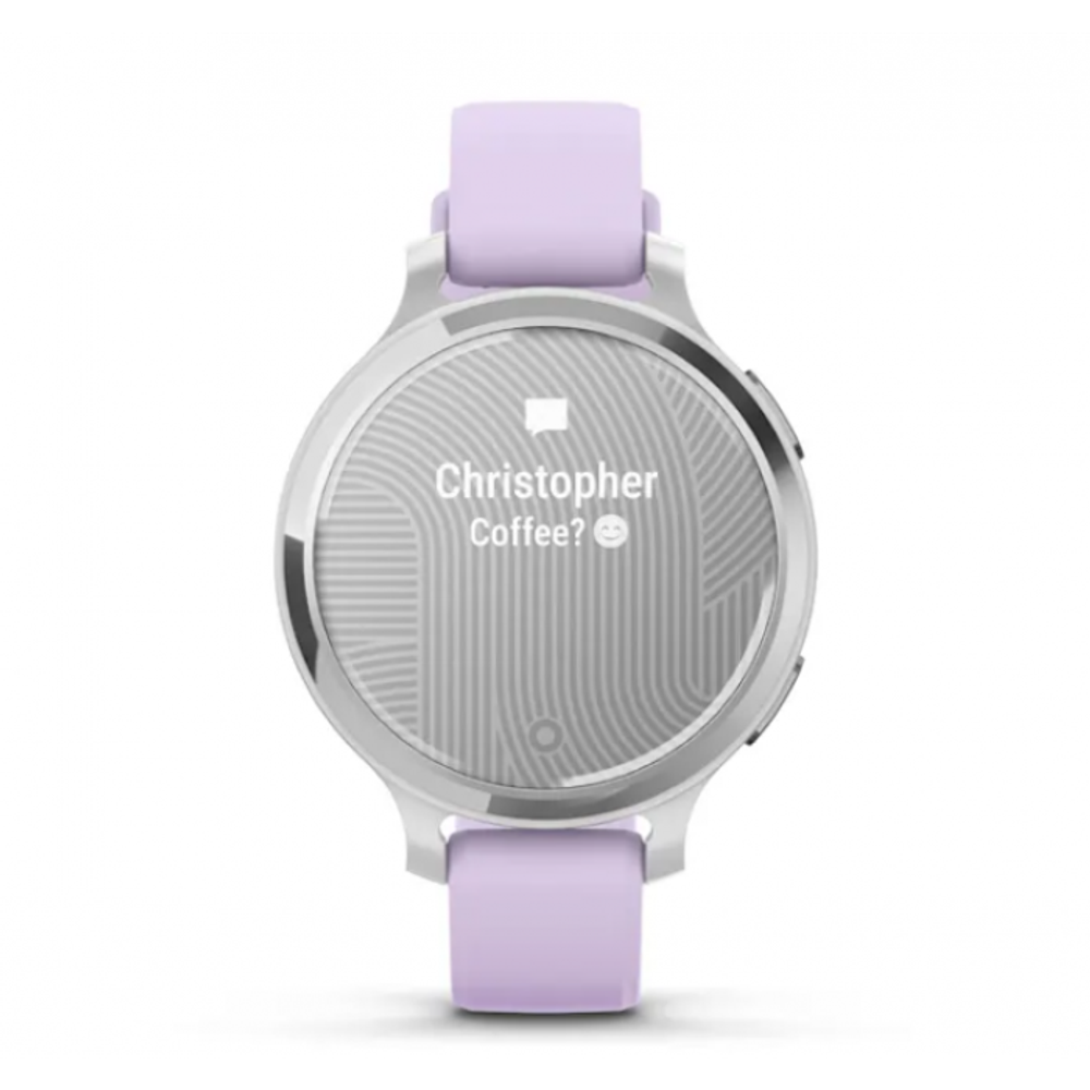 Умные часы Garmin Lily 2 Active серебряного цвета с фиолетовым ремешком