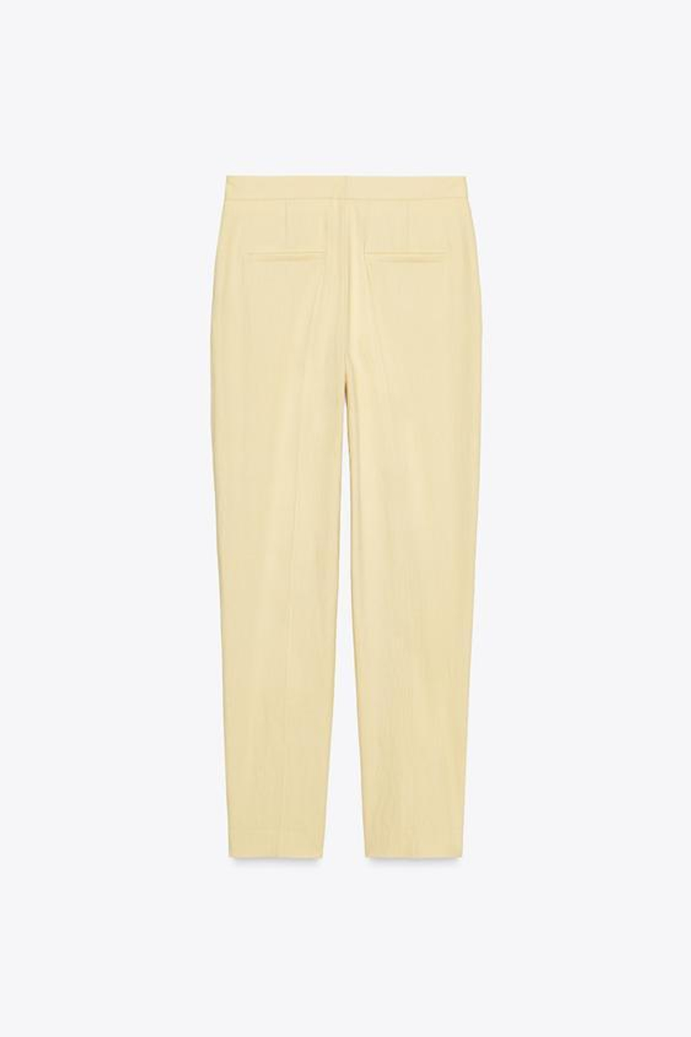 ZARA БРЮКИ ПРЯМОГО КРОЯ ИЗ РЕЛЬЕФНОЙ ТКАНИ, ЦВЕТ СЛИВОЧНОГО МАСЛА