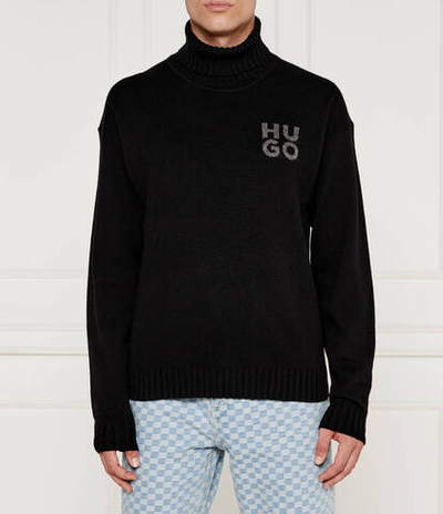 Шерстяной свитер San Toby-L HUGO - черный(50527327)