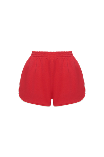 Шорты из футера Красный
