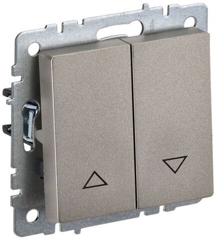 Выключатель жалюзи СП BRITE ВС10-1-5-БрШ 10А механизм шампань IEK BR-V15-0-10-K37