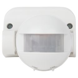 Датчик движения ЭРА MD 03 для дома инфракрасный белый 1200 Вт угол 180 градусов 12 метров