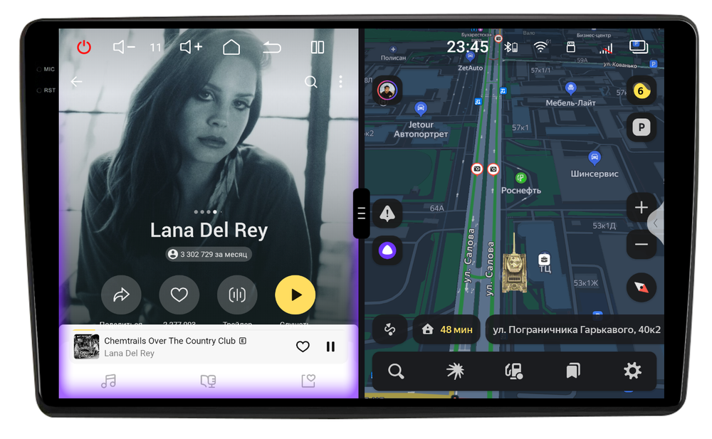 Магнитола для Nissan Micra, Note, Almera, Juke, Versa, March (рамка-накладка, взамен 2DIN) - Redpower 85011 PRO/PROmax ТОП звук, 2K QLED, Android 14, CarPlay, 4G SIM-слот