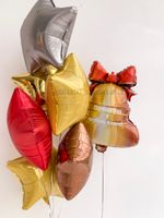 Набор шаров на 1 сентября с колокольчиком и надписью «Первый раз в первый класс»