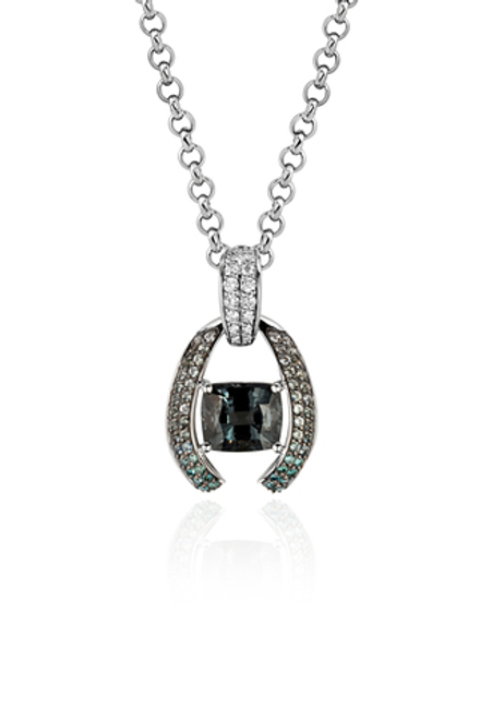 Колье-подвеска с бриллиантами  из белого золота JA-L-672095-1