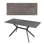 Стол Миллер ЛДСП бабочка раздвижной чёрный (комплект ног №7