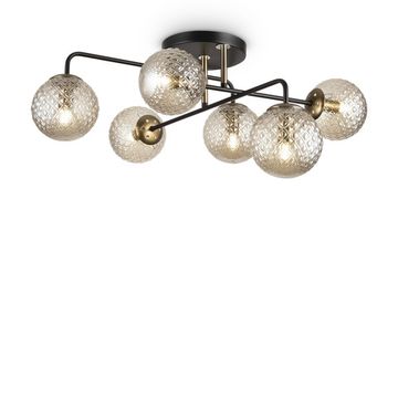 Люстра потолочная 6*E14 FR8016PL-06BBS коричневый/черный Navel Freya