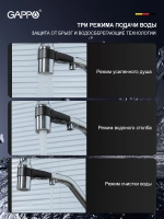 Смеситель для кухни с подключением к фильтру Gappo G4398-80