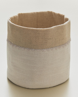 Корзина для хранения Zara Home, хлопок, бежевый, 7258/049