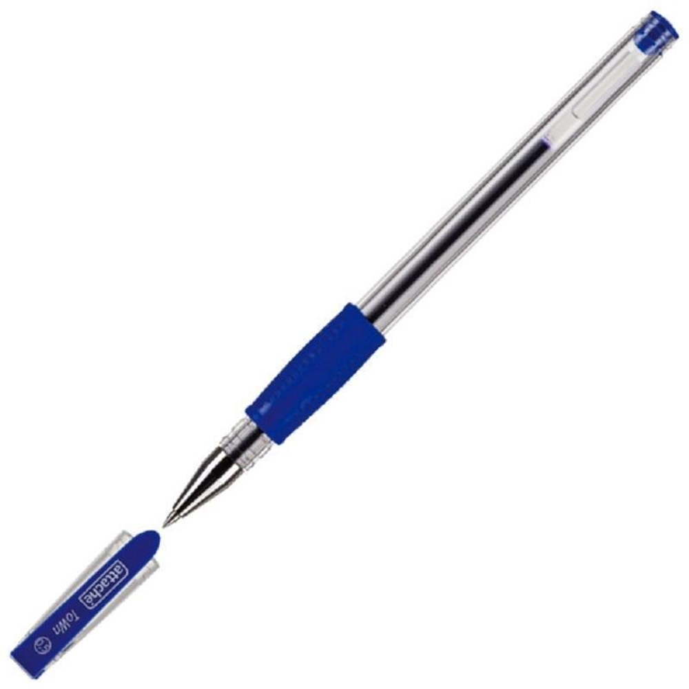 Ручка гелевая Attache "Town" синяя, 0,5мм, грип
