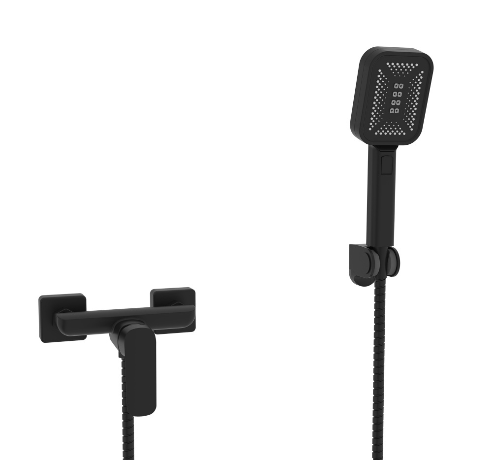 073561-C Смеситель од. для душа (ЧЕРНЫЙ) ViEiR (10/1шт)