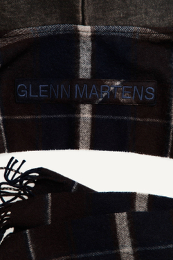 H&M - Glenn Martens Шерстяной шарф с капюшоном, темно-синий